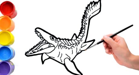 Dessiner et colorier le mosasaure de Jurassic World