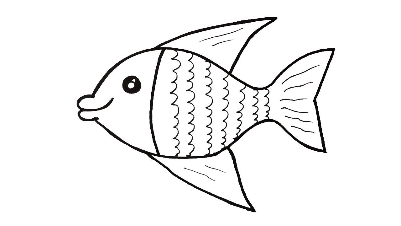 Drawing fish | How to draw a fish | easy drawing for kids