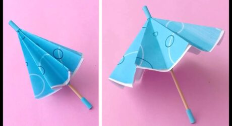 Easy way to make Paper Umbrella – Paper Umbrella That Open and Close / Origami Paper Umbrella