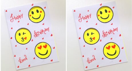 Emoji Theme Birthday greeting card • birthday special card for bestie • emoji birthday card