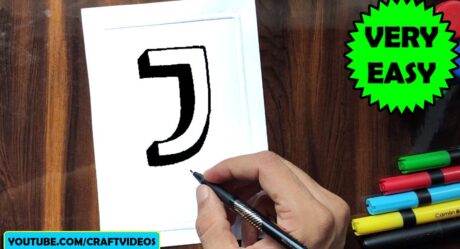 HOW TO DRAW 3D LETTER J | 3D LETTER DRAWING