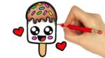 HOW TO DRAW ICE CREAM TUMBLR EASY STEP BY STEP