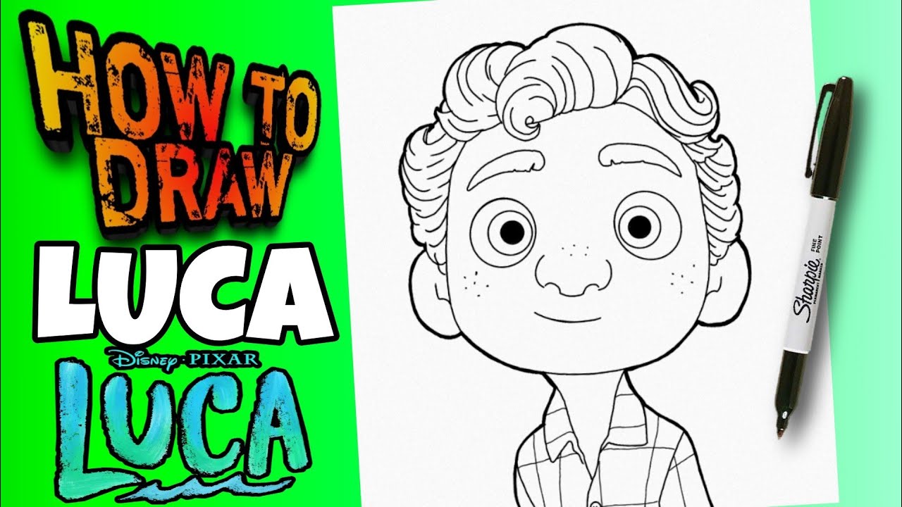 HOW TO DRAW LUCA STEP BY STEP como dibujar a luca paso a paso