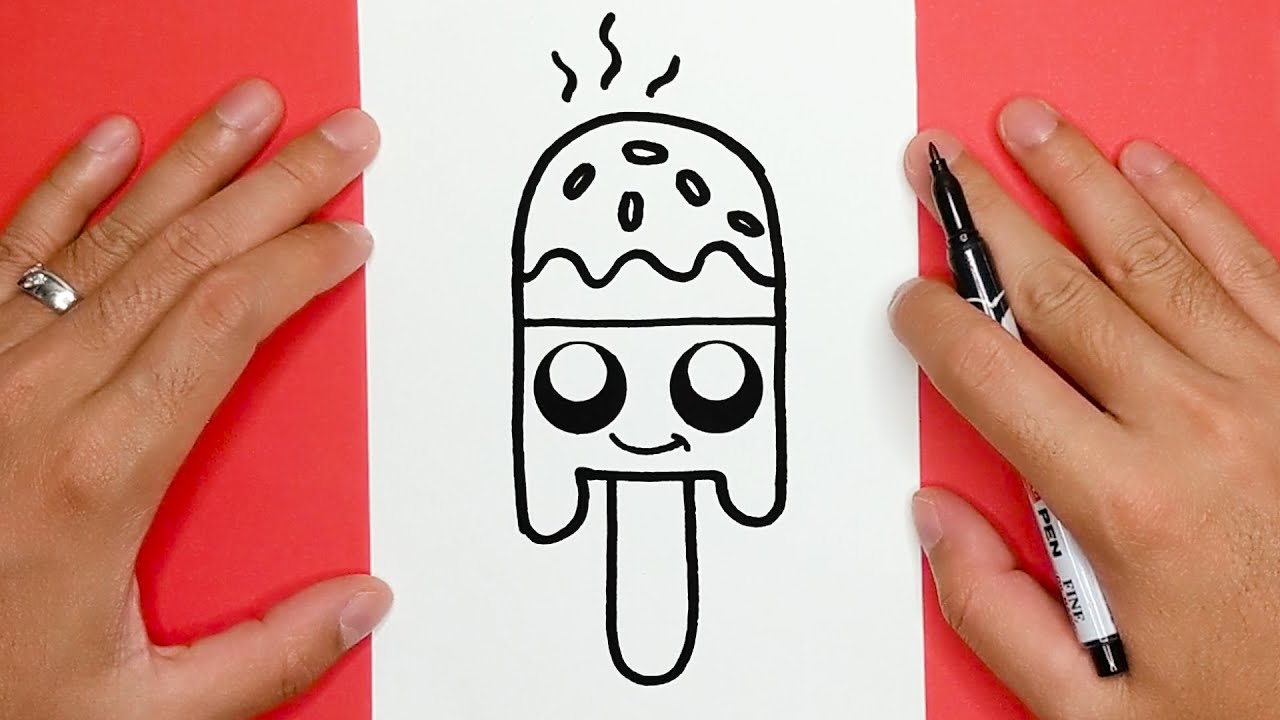 HOW TO DRAW SUPER CUTE ICE CREAM POP, DRAW CUTE THINGS