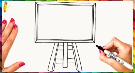 How To Draw A Blackboard Step By Step Blackboard Drawing Easy