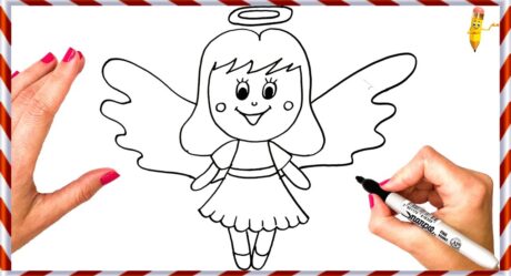 How To Draw An Angel Step By Step Angel Drawing Easy
