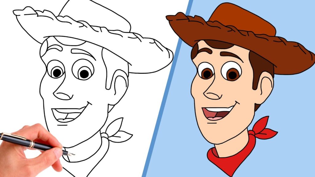 How To Draw SHERIFF WOODY FROM TOY STORY // StepByStep