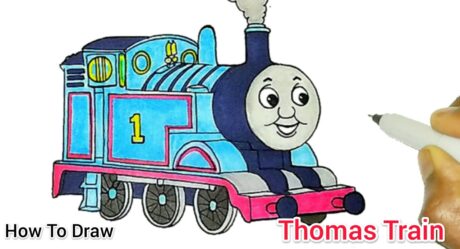 How To Draw Thomas Train | Thomas & Friends | Cartooning cute drawings