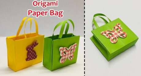 How To Make An Origami Paper Bag | DIY Mini Paper Bag Ideas | Origami Paper Bag Making At Home | 310