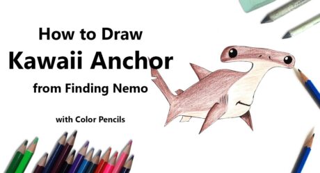 Comment dessiner l’ancre Kawaii de Finding Nemo étape par étape – très facile