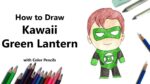 How to Draw Kawaii Green Lantern Step by Step - very easy