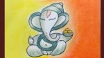 How to Draw Lord Ganesha with Oil Pastel | Ganapati Bappa Easy Drawing