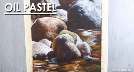 How to Draw Realistic Rocks in Oil Pastel | step by step