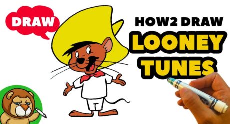 How to Draw Speedy Gonzalez – Looney Tunes – Easy Step by Step
