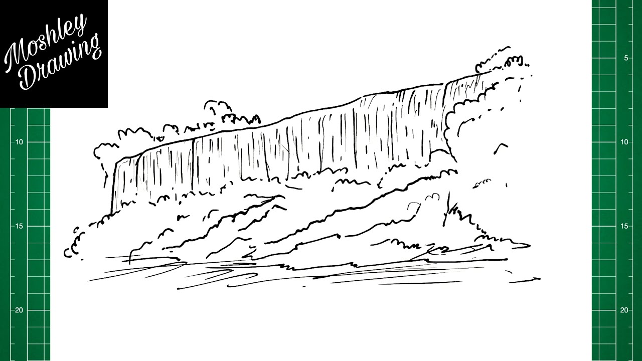 How to Draw The Niagara Falls