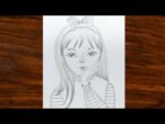 How to Draw a Cute Girl Face in Simple Steps  | Easy Sketch of a Cute Girl Face | Pencil Sketch
