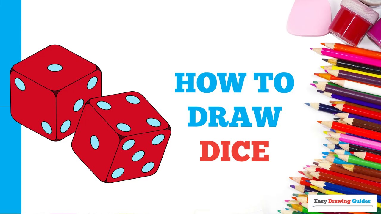 How to Draw a Dice in a Few Easy Steps Drawing Tutorial for Beginner