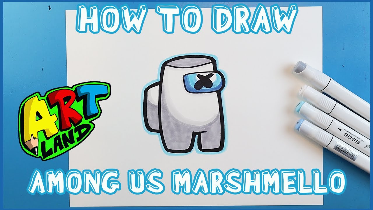 How to Draw a MARSHMELLO AMONG US SKIN!!!