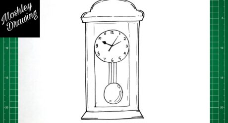Cómo dibujar un reloj de péndulo
