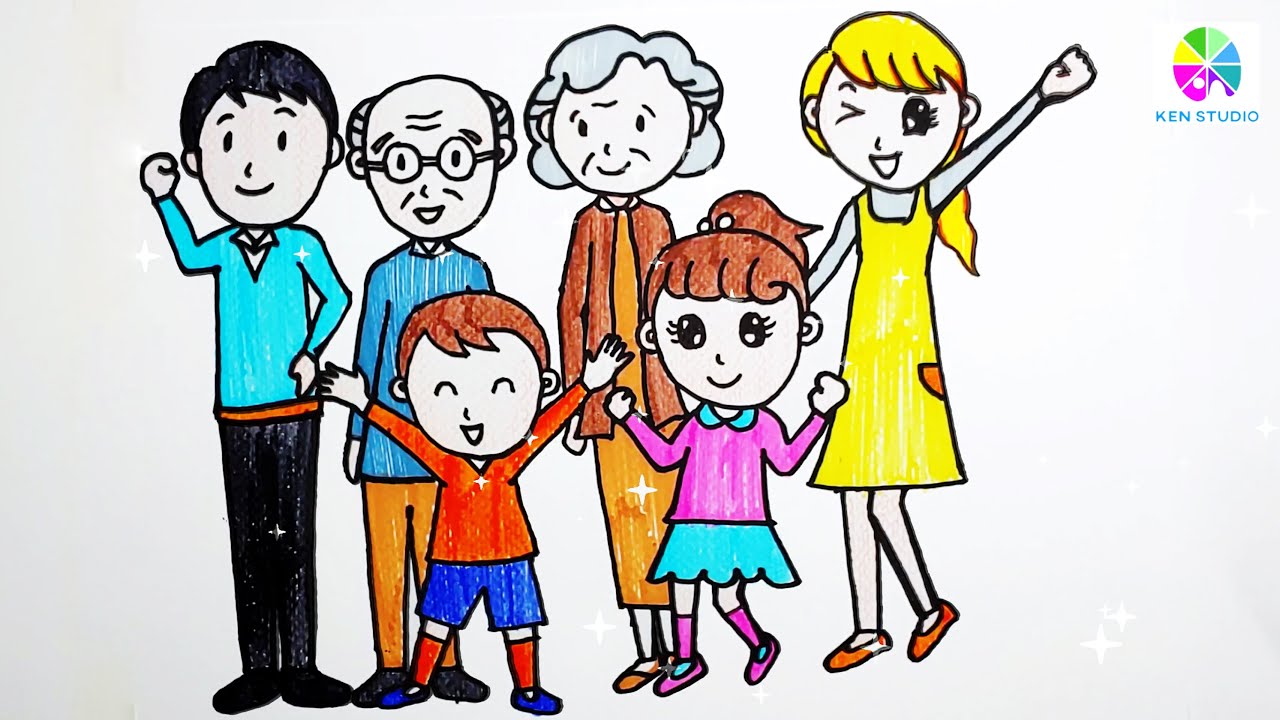 How to Draw the Big Family - Super Easy Drawing Tutorial for Kids & Toddlers #56