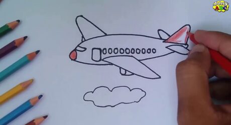 Comment dessiner un avion pour les débutants | cours de dessin d’avion facile et simple étape par étape