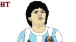 How to draw Diego Maradona - Football player Drawing (Argentinian Soccer Legend Diego Maradona)