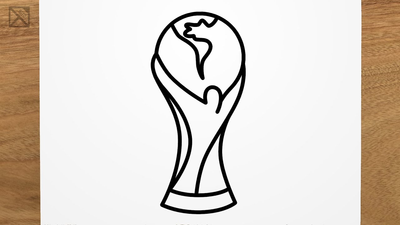 How to draw FIFA World Cup Trophy step by step EASY