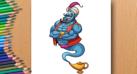 How to draw Genie | Aladdin genie drawing easy | aladdin genie drawing step by step