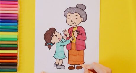 Comment dessiner grand-mère et petite-fille