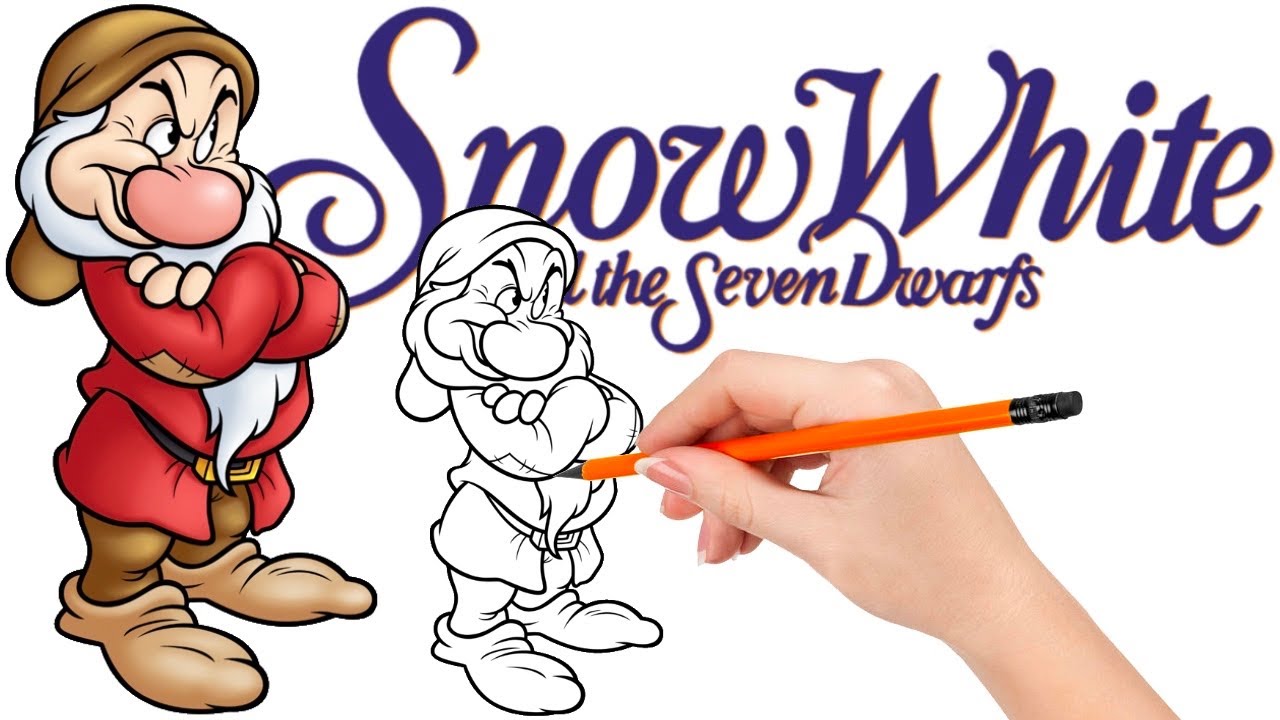 How To Draw Grumpy Is Grouchy Overbearing And Short Fused Snow White And The Seven Dwarfs