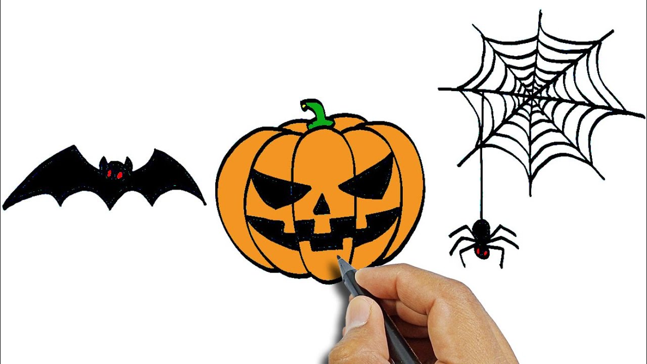 How to draw Halloween things simple drawing version | Simple Drawing Ideas