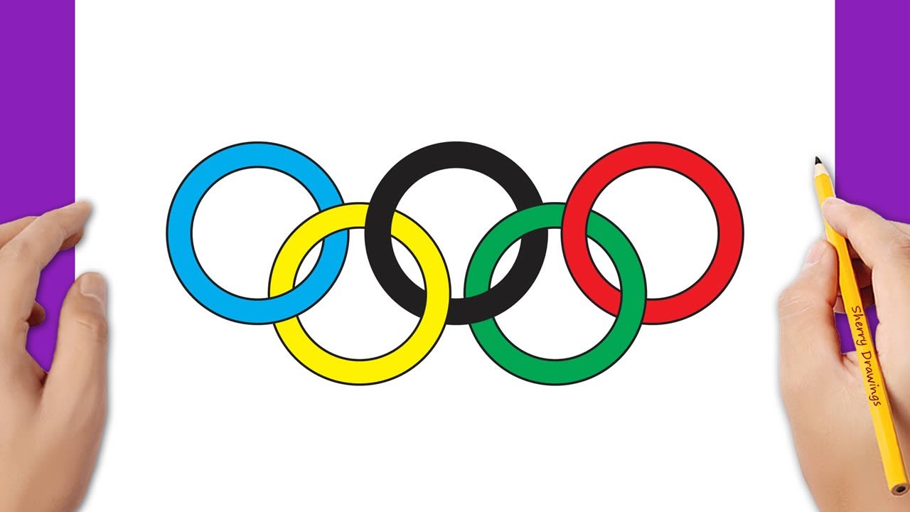 How to draw Olympic Games symbol