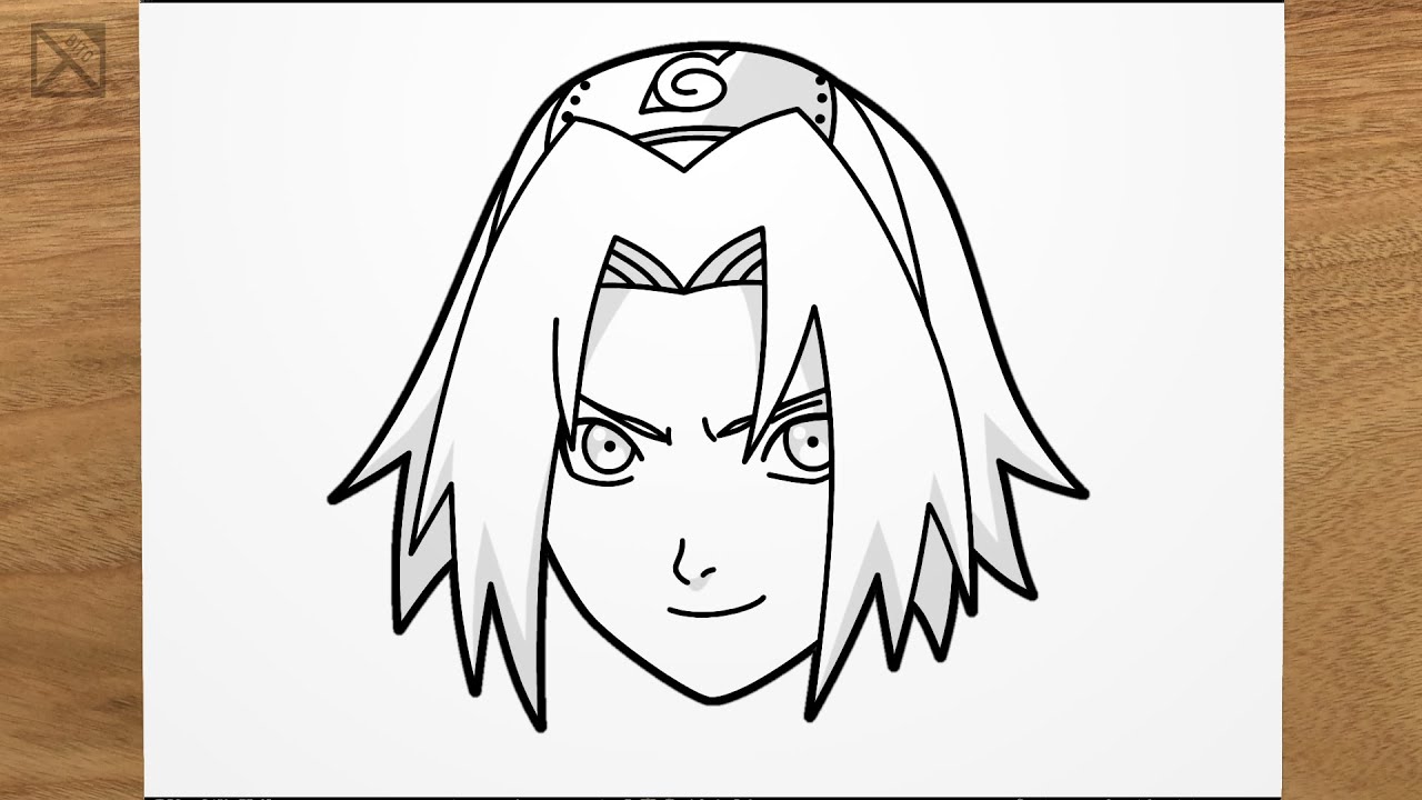 How to draw SAKURA HARUNO (Naruto) step by step, EASY