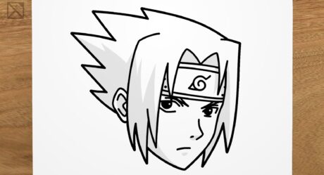 How to draw SASUKE UCHIHA (Naruto) step by step, EASY