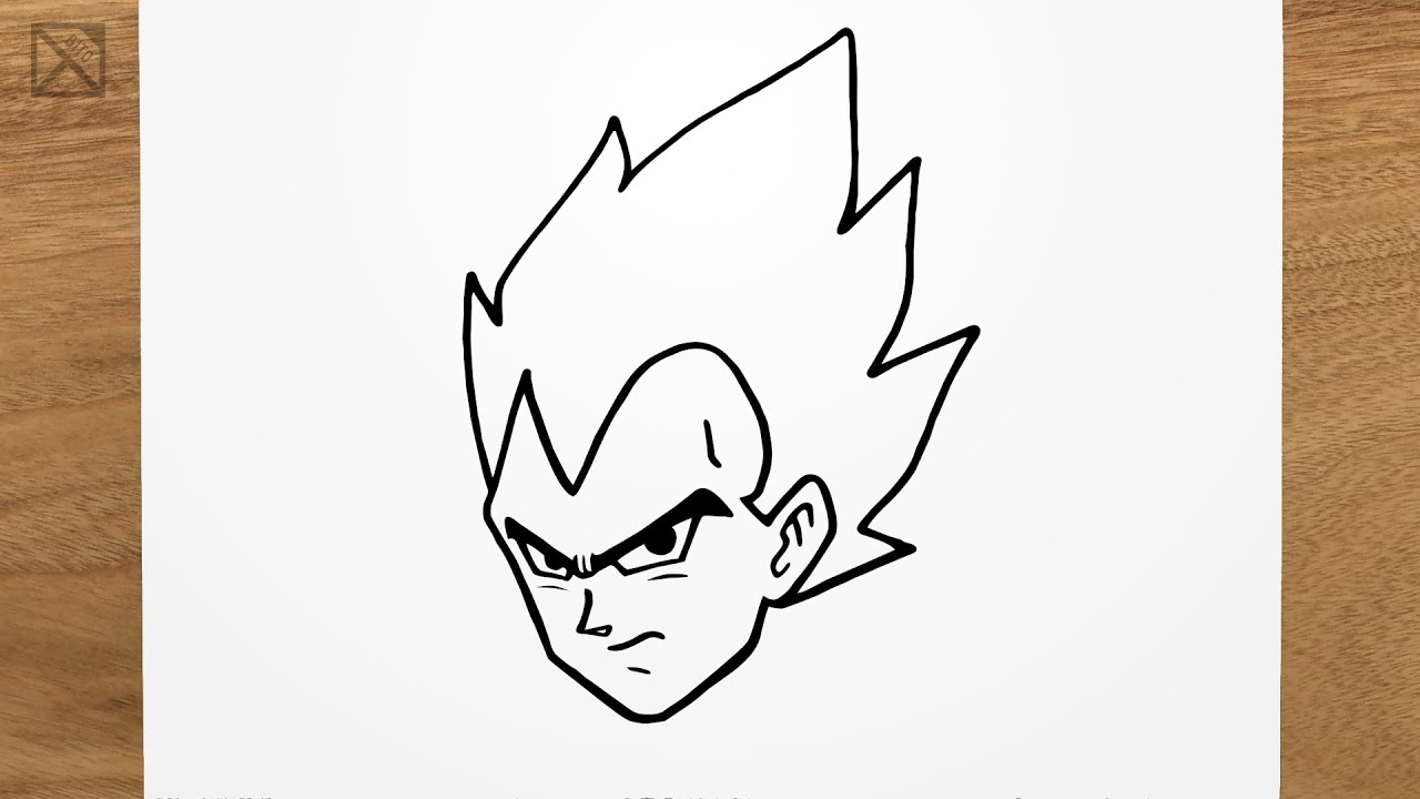 How to draw VEGETA (Dragon Ball Z) step by step, EASY