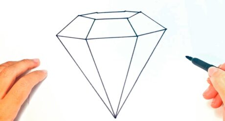 Comment dessiner un diamant | Tutoriel Diamond Easy Draw
