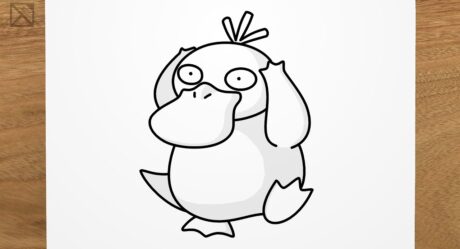 How to draw a PSYDUCK (Pokémon) step by step, EASY