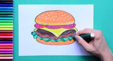 Comment dessiner un cheese burger