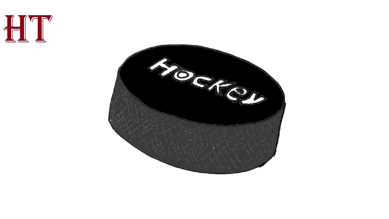 How to draw a hockey puck Easy