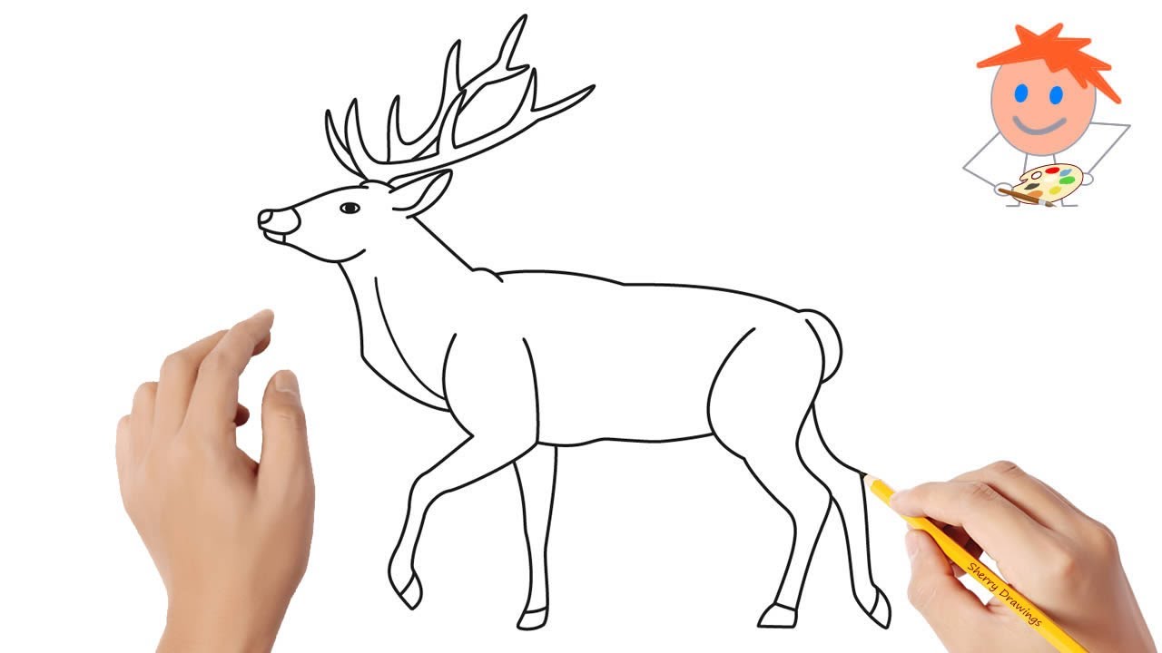 How to draw a reindeer | Easy drawings
