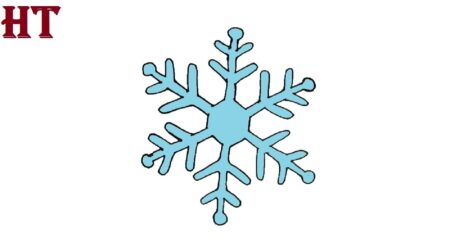 How to draw a snowflake easy for Beginners