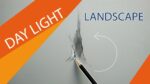 How to draw day light landscape / scenery art with beautiful pencil strokes // PAINTLANE