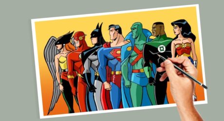 How to draw justice league characters | Superman, flash, batman, Green Lantern, wonder woman