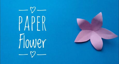 Cómo hacer una flor de papel simple y fácil – 3 | Videos y tutoriales de artesanía de corte de papel.