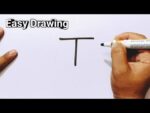 How to turn letter 'T' into a Cat | How to draw a Cat from letter T | Cat drawing step by step easy