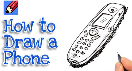 Aprende a dibujar un teléfono inalámbrico muy fácil | Paso a paso con Easy – Instrucciones habladas
