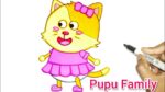 Miumiu and Pupu Learn safety tips | How To Draw Miumiu from Pupu Family | Pupu Family