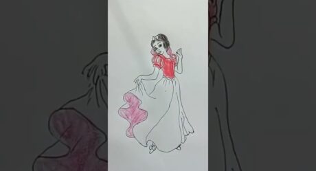 SNOW WHITE de Disney’s Snow White Drawing #Shorts