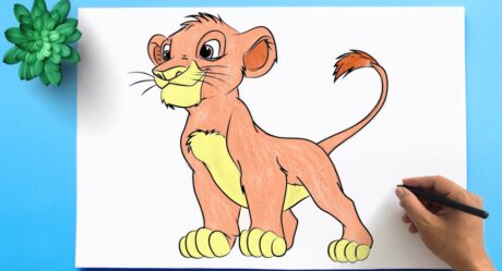 Simba Dessin du Roi Lion | Comment dessiner le lionceau Simba