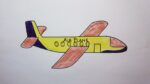 Toy airplane drawing easy step by step| How to draw an airplane for kids
